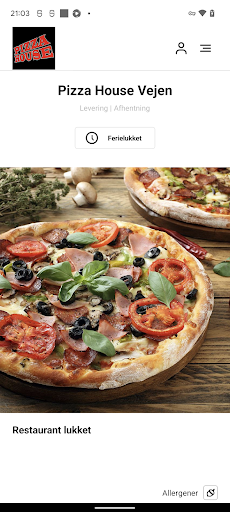 Android application Pizza House Vejen screenshort