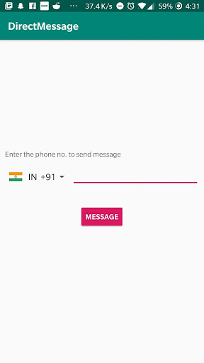 Android application DirectMessage - Message unknow screenshort
