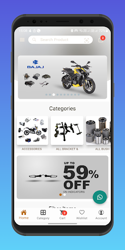 Android application Indian Bikes Spares screenshort