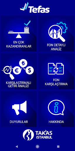 Android application Takasbank TEFAS screenshort