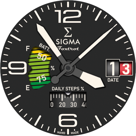 Android application SIGMA Foxtrot - watch face screenshort