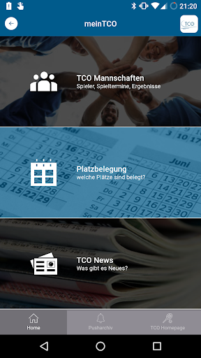 Android application TC Oldenburg Süd screenshort