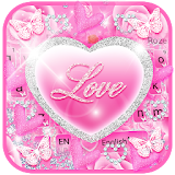 Pink Love Princes Keyboard Theme icon