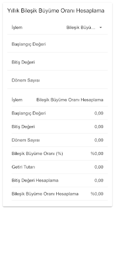 Android application Yıllık Bileşik Büyüme Oranı screenshort