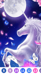 Unicorn Color by Number Game