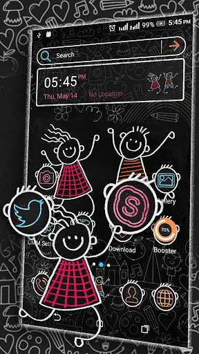 Black Board Sketch Theme Screen 2