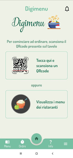 Android application Digimenu screenshort