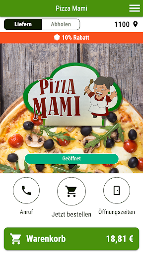 Android application Pizza Mami screenshort
