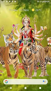 4D Tigers of Durga Live Wallpa