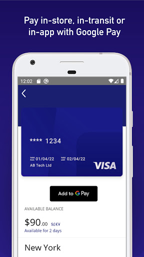 Android application Visa Commercial Pay screenshort