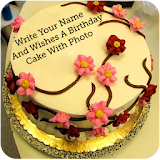 Name Photo On Birthday Cake Photo Frame icon