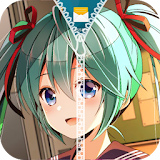 Hatsune Miku Zipper Lock Screen icon