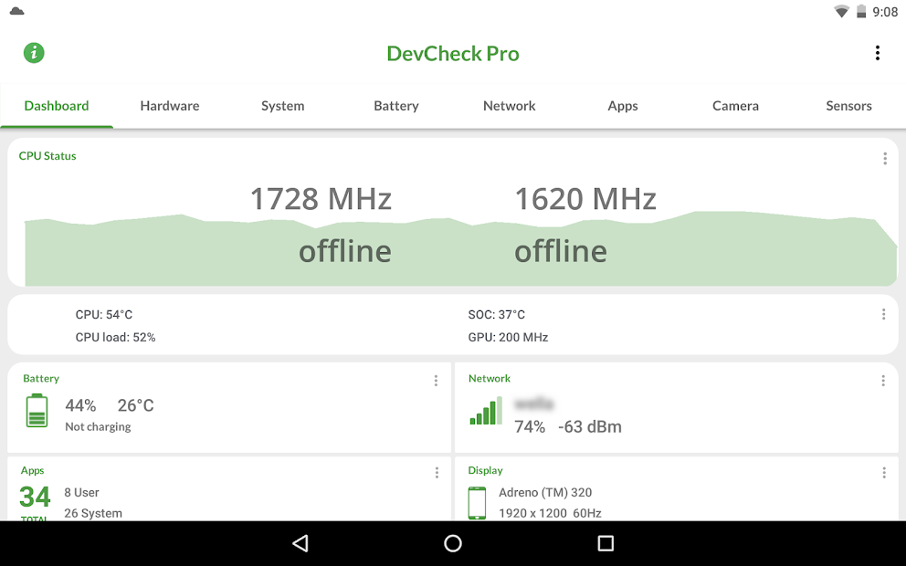 Captura 10 DevCheck Device & System Info android