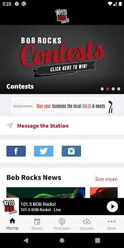 Android application 101.5 Bob Rocks screenshort