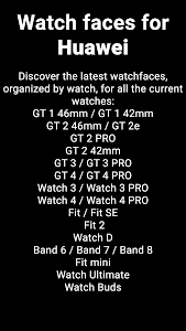 Watch faces for Huawei Unknown