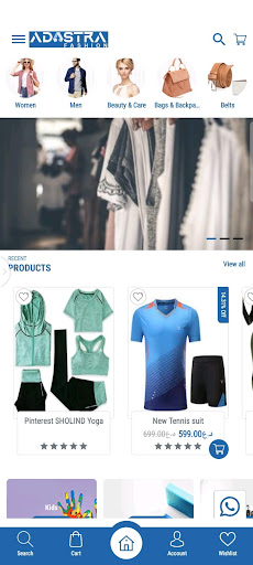 Android application Adastra Fashion screenshort