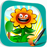 Game Flower Kids Coloring icon