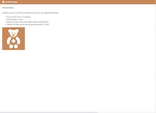 Icare studie app Screen 2