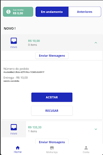 Android application Noah Lojista screenshort