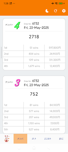 Japan Loto Lottery Results screenshot 2