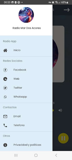 Android application Radio Mar Dos Acores screenshort