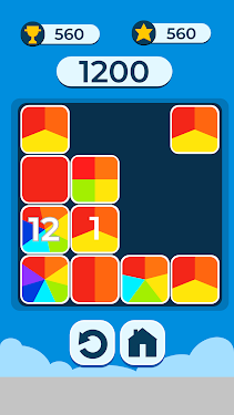 #1. Rainbow blop puzzle 256 (Android) By: Codovstvol