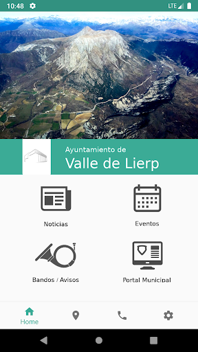 Android application Ayuntamiento de Valle de Lierp screenshort