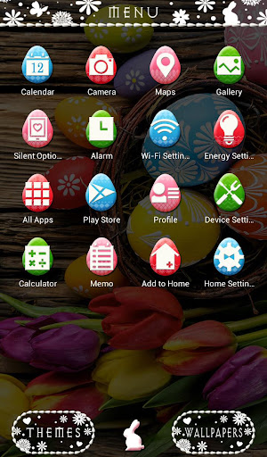 Easter Eggs & Tulips Theme Screen 2
