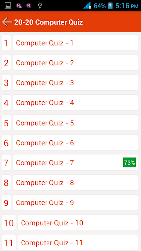 Computer Quizes Screen 2