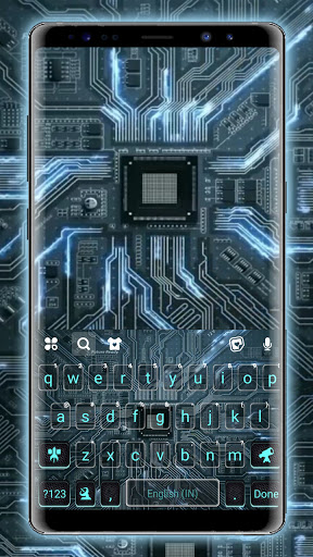 Android application Circuitboard 3D Keyboard Backg screenshort