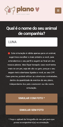 Plano V Pets Screen 3