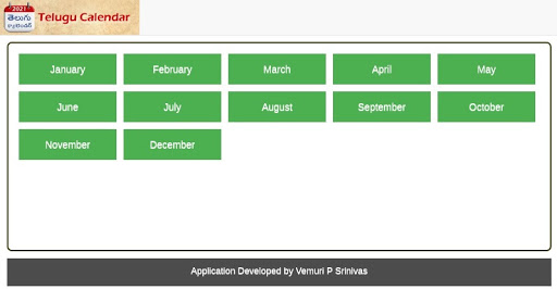 Telugu Calendar Screen 2