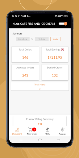 Spicy Foods Partner Screen 3
