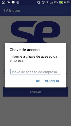 Android application SE TV Indoor: Anuncie a tempo screenshort