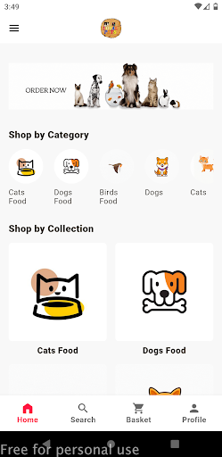 Android application لويال للحيوانات الأليفة screenshort