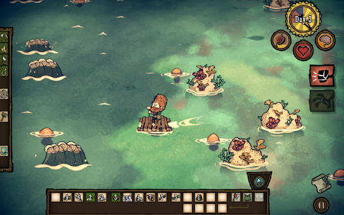 Don't Starve: Captura de pantalla dels nàufrags