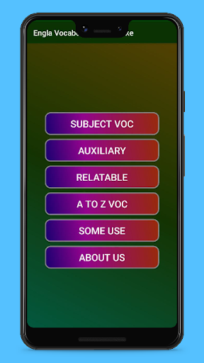 Android application Engla Vocabulary ভোকাবুলারি screenshort