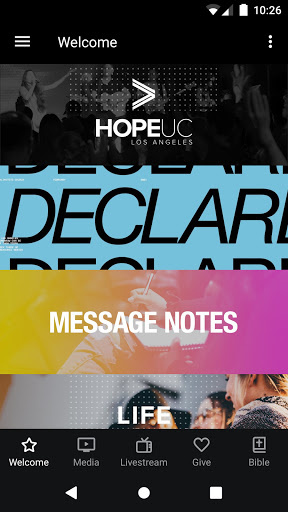 Android application HopeUC Los Angeles screenshort