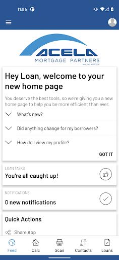 Android application Acela Mortgage screenshort