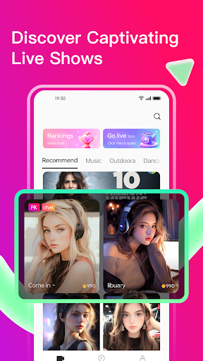Android application Mio Live-Live Stream,Chat screenshort