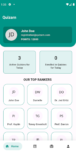 Android application Quizarn - Learning Made Easy screenshort