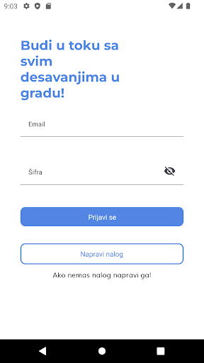 Android application Vrabac screenshort