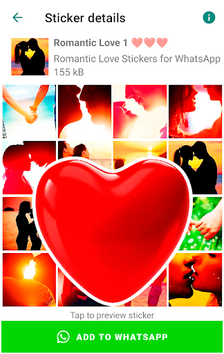 Romantic Love Stickers Screen 2