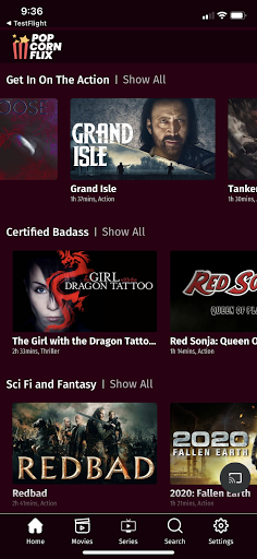 Screenshot of Popcornflix™ – Movies & TV