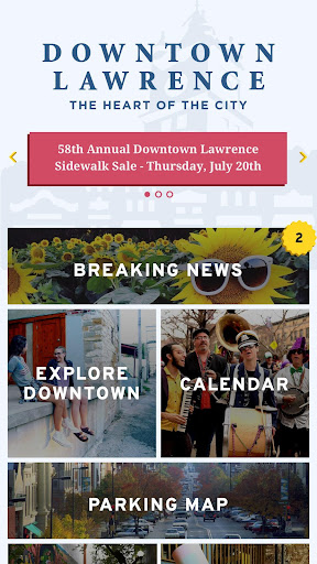 Android application Downtown Lawrence screenshort