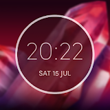 Digital Clock Widget Moto Z2 Play ~Round Time Face icon