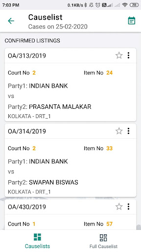 LegalAstra DRT App - DRT/DRAT Screen 3