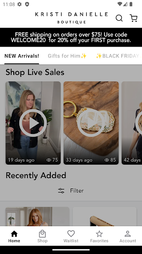 Android application Kristi D Boutique screenshort