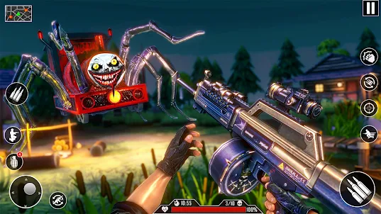 Scary Spider Train Gun Strike