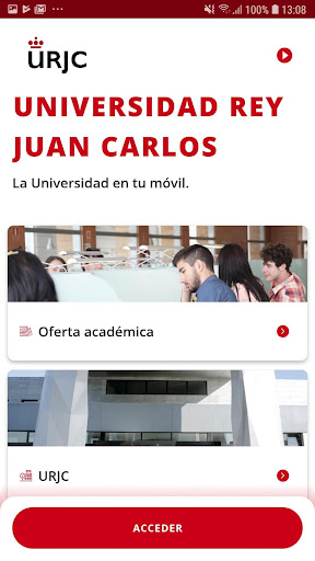 Android application URJC App Univ. Rey Juan Carlos screenshort